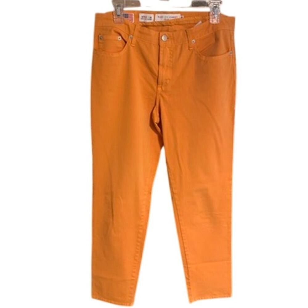 Fabrizio Gianni Orange Stretchy Classic Cut Jeans Size 10